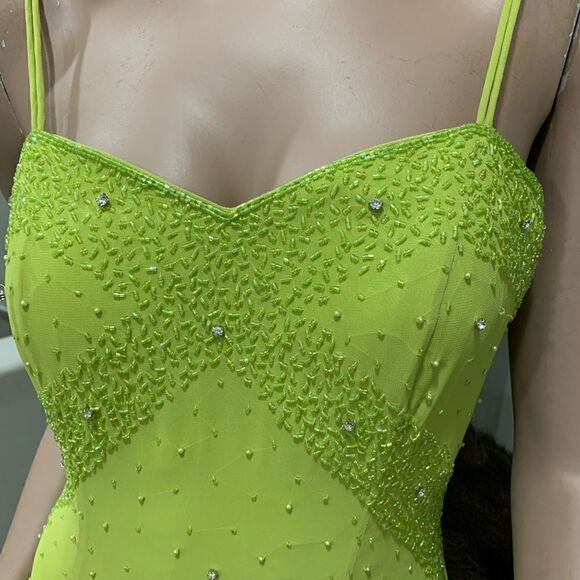 Custom Stunning All Over Beaded Sleeveless Evening Dress - Picture 3 of 16